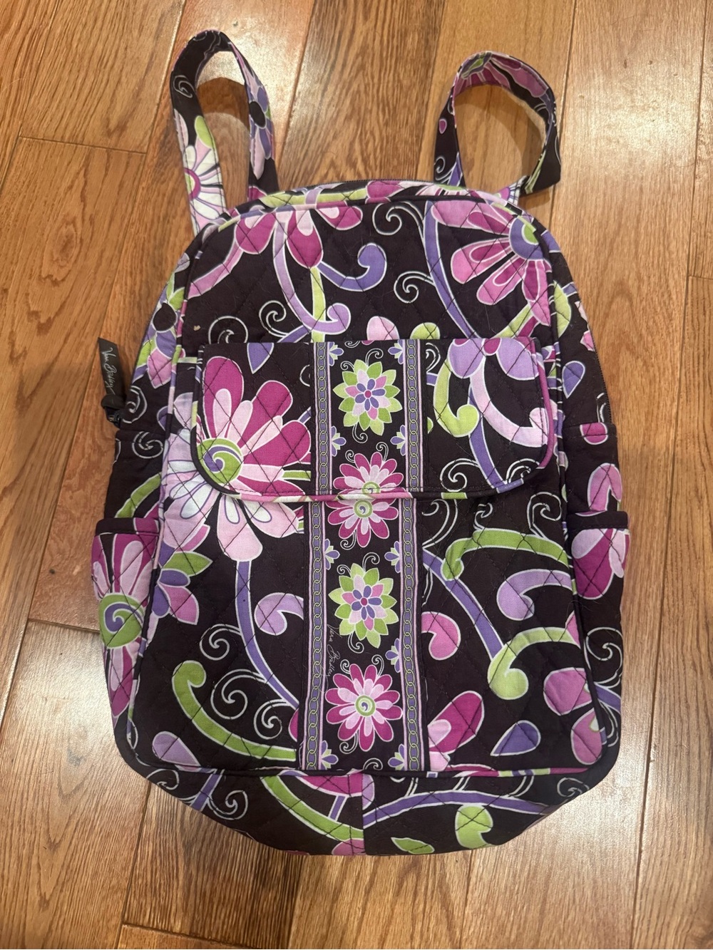 Vera Bradley Plum Floral Quilted Mini Backpack